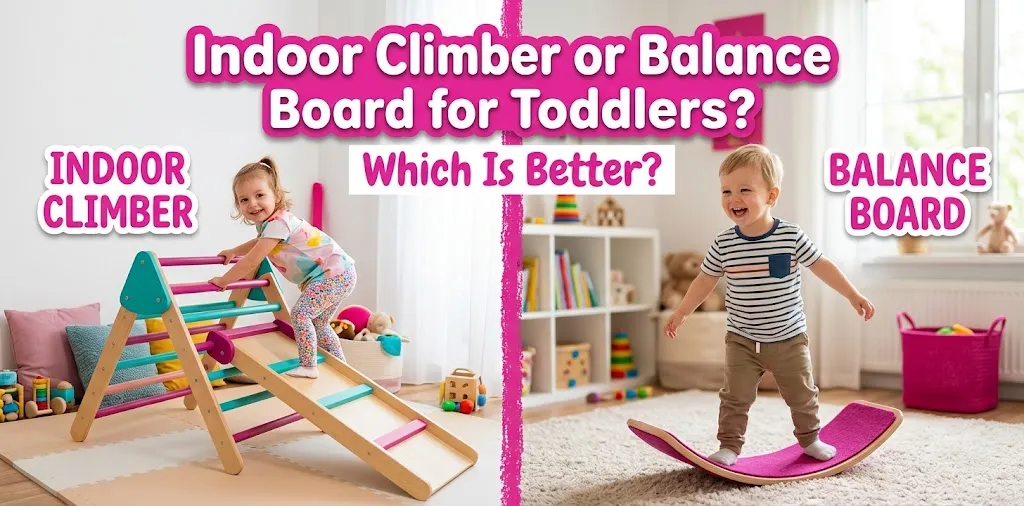 Indoor Climber or Balance Board for Toddlers Which Is Better