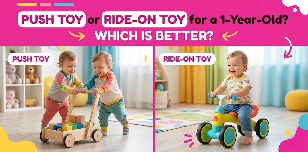 Push Toy or Ride-On Toy for a 1-Year-Old Which Is Better