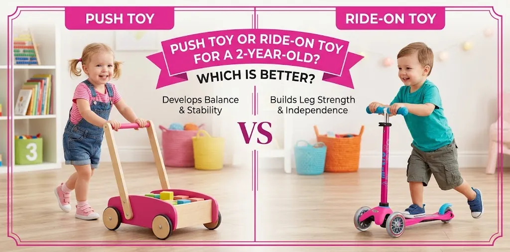 Push Toy or Ride-On Toy for a 2-Year-Old Which Is Better