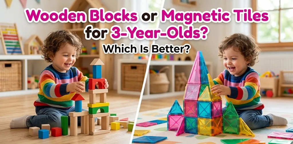 Wooden Blocks or Magnetic Tiles for 3-Year-Olds Which Is Better
